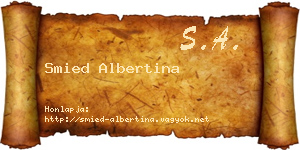 Smied Albertina névjegykártya